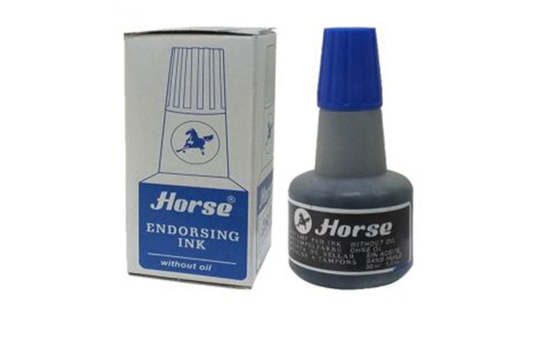 ENCRE A TAMPON BLEU HORSE