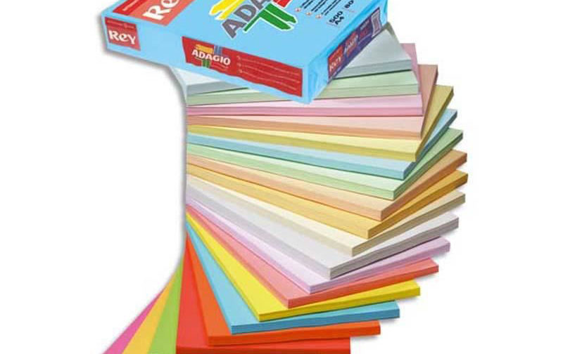 RAME PAPIER A4 ADAGIO COULEUR VIVE/FLUO 500F