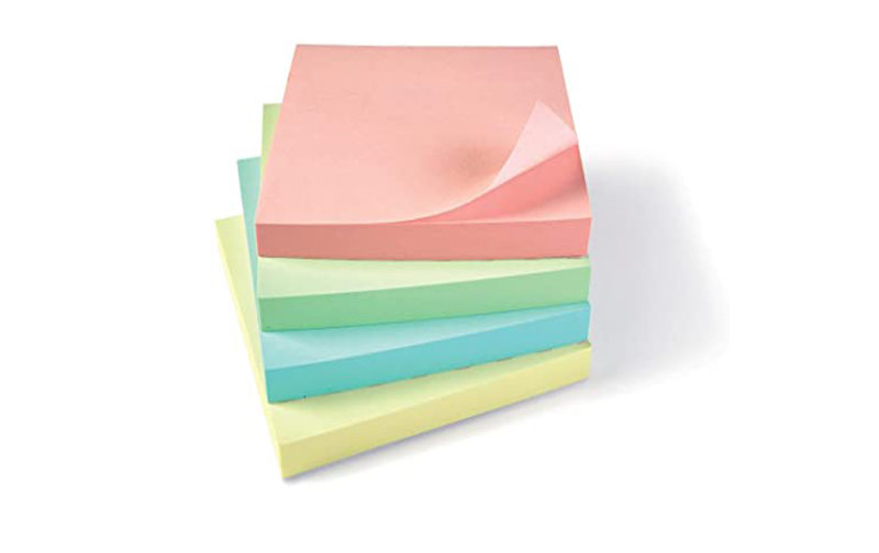 STICK NOTE 75*75 BLOC DE 4 COULEURS PASTEL