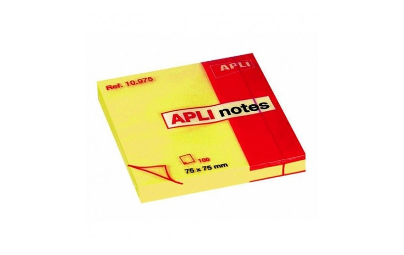 STICK NOTE 75*75 JAUNE APLI 100F