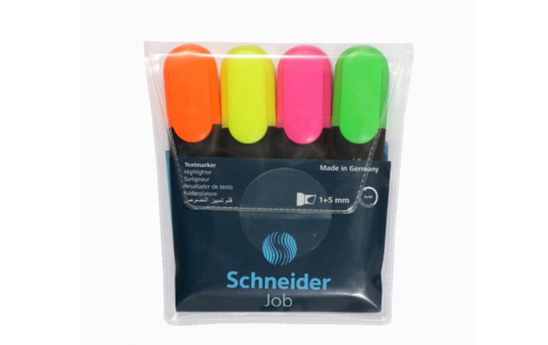 MARQUEUR SHEINDER FLUO JOB 150 PQT DE 4
