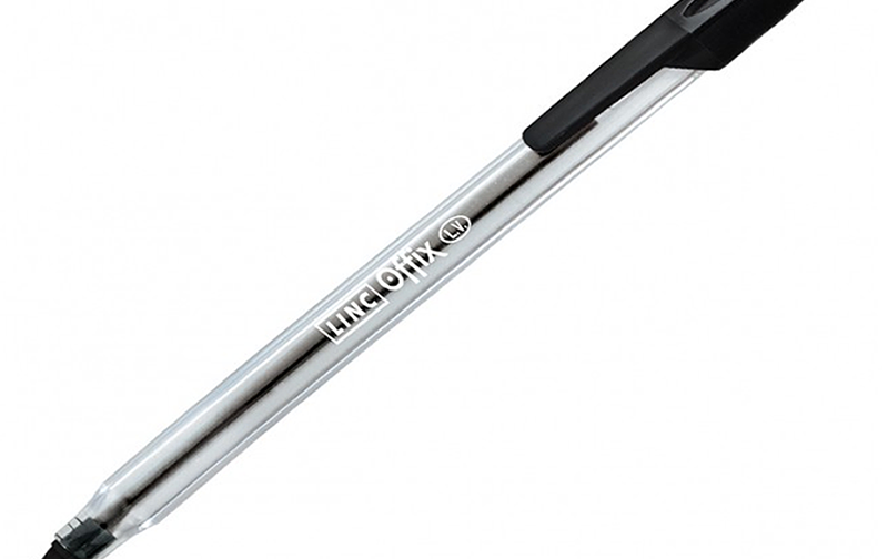 STYLO A BILLE LINC OFFIX TRANSPARENT NOIR