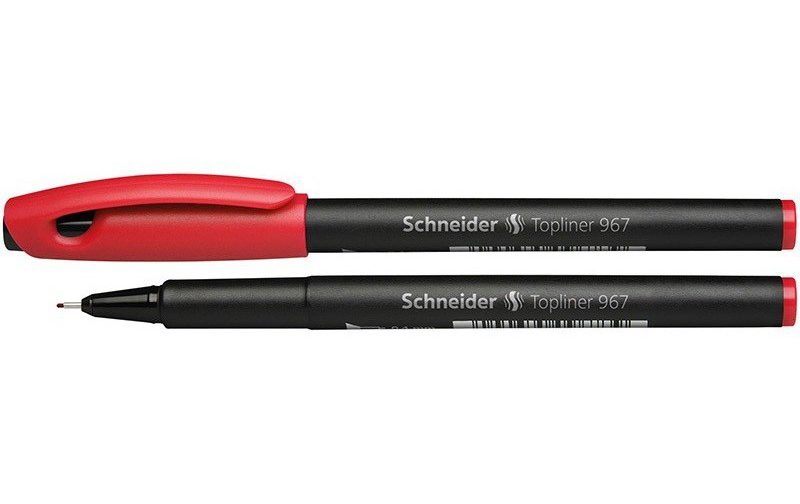 STYLO FEUTRE SCHNEIDER TOP LINER 967 0.4MM ROUGE