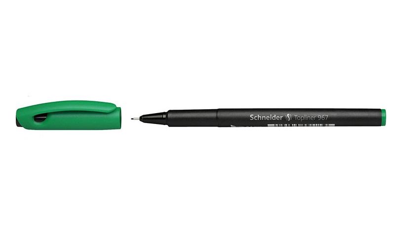 STYLO FEUTRE SCHNEIDER TOP LINER 967 0.4MM VERT