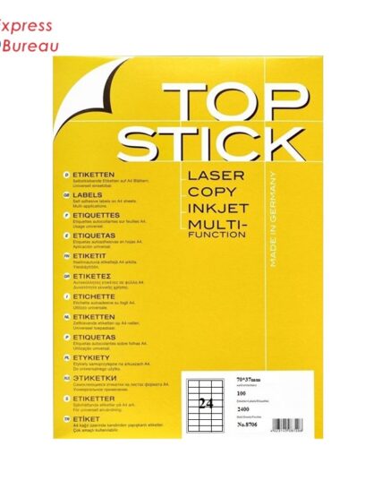 ETIQUETTE BLANCHE HERMA A4/24- PQT DE 100F