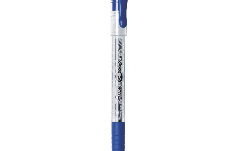 STYLO GEL BIC BLEU