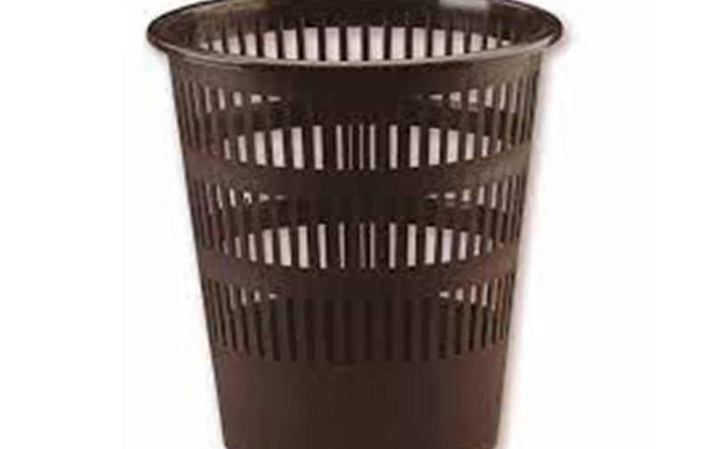 CORBEILLE A PAPIER PLASTIQUE NOIR 16L VERTEX
