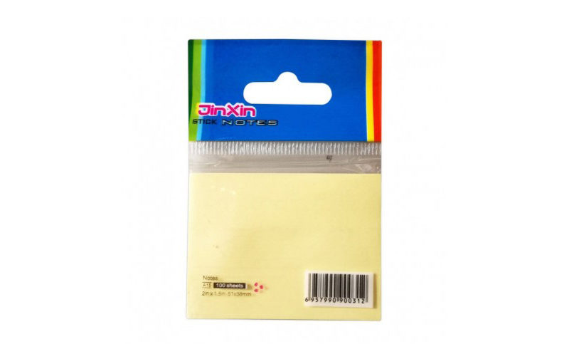 STICK NOTE 38*51 JAUNE JINXIN