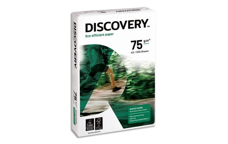 RAME PAPIER EXTRA BLANC DISCOVERY A3 75G 500F