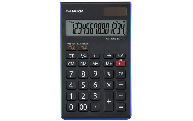 CALCULATRICE SHARP EL-144T - NOIR