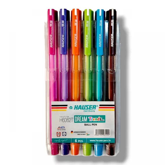 POCHETTE DE 6 STYLOS COULEURS HAUSER DREAM
