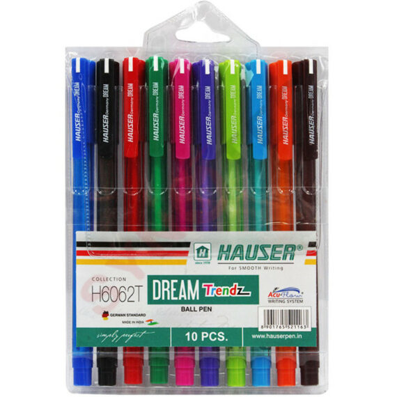 POCHETTE DE 10 STYLOS COULEURS HAUSER DREAM