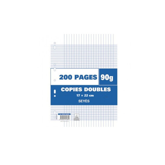 PAPIER DOUBLE / DOUBLE FEUILLE 200 SEYES PM
